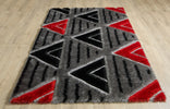 Venus Geometric Rug - Grey Red life style picture