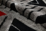 Venus Geometric Rug - Grey Red picture of the rug thickness