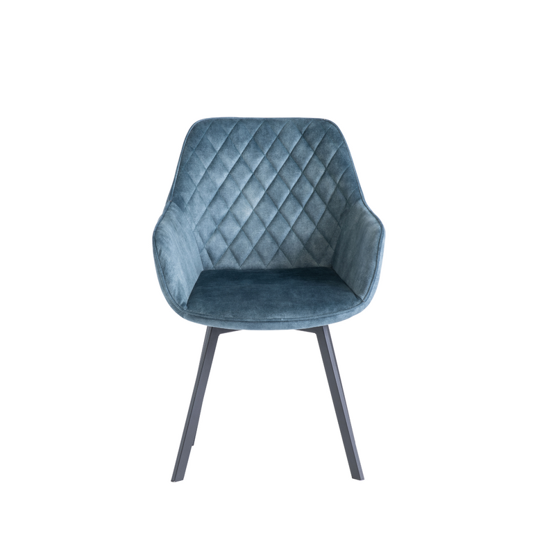 Vesper Swivel Dining Chairs Teal (Set of 2)