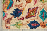 Nourison Vibrant Rug VIB08 Ivory with a multicolored floral pattern