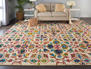 Nourison Vibrant Rug VIB08 Ivory lifestyle picture in the living room