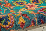 Nourison Vibrant Rug VIB09 Teal hand-tufted woolen rug