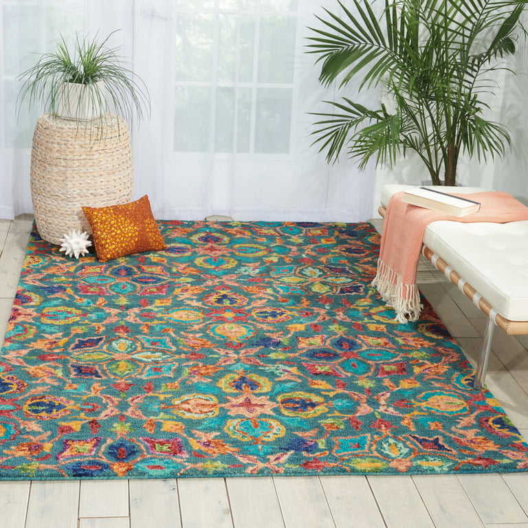 Nourison Vibrant Rug VIB08 Teal