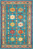 Nourison Vibrant Rug VIB09 Teal picture of the rug floral design