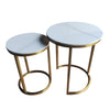 Vienna S/2 Marble Side Tables enhancing home decor with luxury