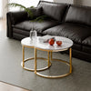 Vienna S/2 Marble Coffee Tables enhancing home decor with luxury