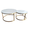 Elegant Vienna S/2 Marble Coffee Tables with luxurious marble tops