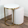 Vienna marble side table and pouffe set shown from another angle (3)