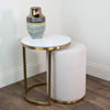 Vienna marble side table and pouffe set shown from another angle (4)