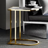 Stylish sofa table side with metal frame
