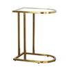 Elegant sofa table with curved marble top
