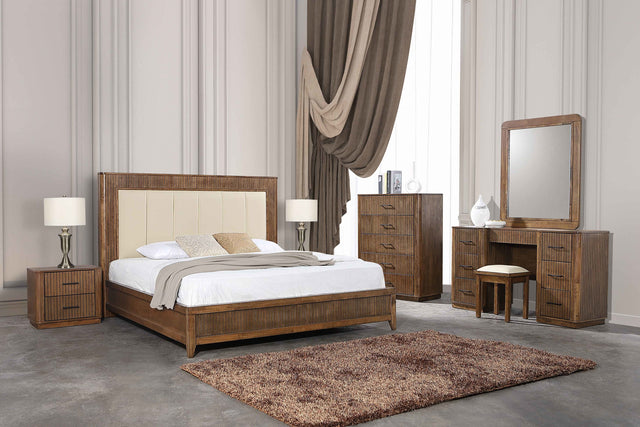 Vienna Super King Size Bed Frame Cream - Luxury Rubberwood Frame with Fabric Upholstered Curved Headboard