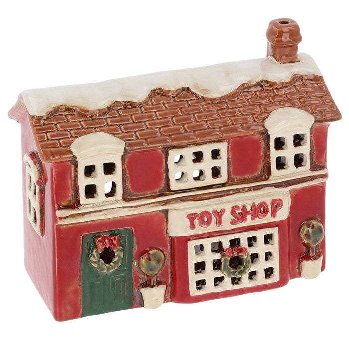 Village Pottery Christmas Toy Shop Tealight Holder