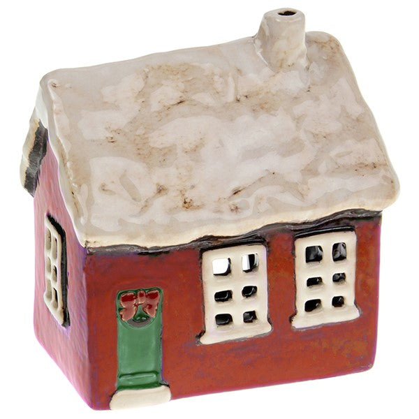 Village Pottery Xmas Cottage Tealight Holder