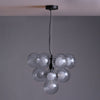 Vine 10 Light Pendant Satin Black/Clear-Opal Glass perfect for any space