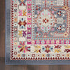 Nourison Vintage Kashan Rug VKA05 Grey Multi with a bordered ends