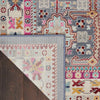 Nourison Vintage Kashan Rug VKA05 Grey Multi picture of the backing of the rug