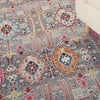 Nourison Vintage Kashan Rug VKA05 Grey Multi grey rug with a multicolor pattern