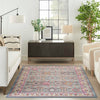 Nourison Vintage Kashan Rug VKA05 Grey Multi lifestyle picture in the living room