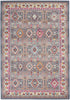 Nourison Vintage Kashan Rug VKA05 Grey Multi picture of the rug damask design
