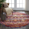 Nourison Vintage Kashan Rug VKA03 Red Multi - Round life style picture