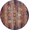 Nourison Vintage Kashan Rug VKA03 Red Multi - Round picture of the rug design