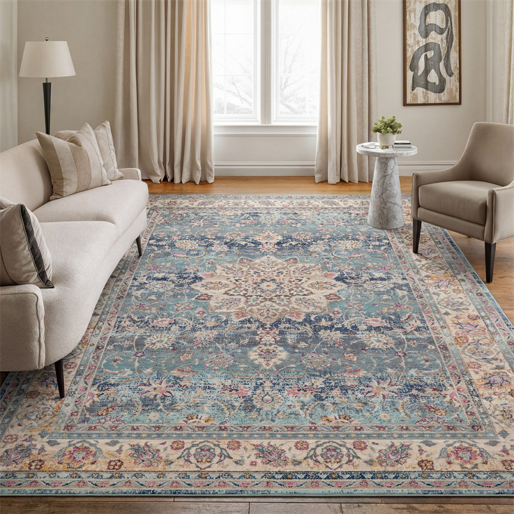 Nourison Vintage Kashan Rug VKA01 Blue