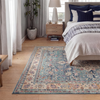 Nourison Vintage Kashan Rug VKA01 Blue picture in the bedroom