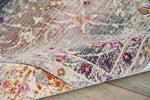 Nourison Vintage Kashan Rug VKA01 Grey with a low pile