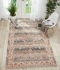 Nourison Vintage Kashan Rug VKA01 Grey lifestyle picture in the living room