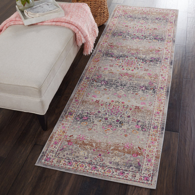 Nourison Vintage Kashan Rug VKA01 Grey Runner