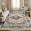 Nourison Vintage Kashan Rug VKA07 Ivory Blue add style for any space