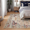 Nourison Vintage Kashan Rug VKA13 Blue Gold perfect fit to the bedrooms