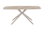 Vista 180cm Dining Table in Beige shown from the side (3)