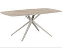 Vista 180cm Dining Table in Beige shown from the side (2)