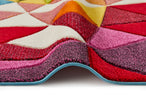 Concept Looms Viva Rug VIV103 Multi with a bordered ends