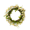 White Flower Faux Wreath with soft natural charm