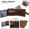 Handmade wallets EQ For Men Embossed RFID Wallet With Tab Brown