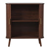 Walnut Ernie Cabinet with shelving units inside