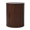 Walnut Round Bedside Cabinet – Modern Walnut Cabinet Side Table