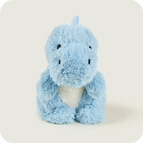 Introducing the Warmies Plush Baby Dinosaur in Blue, the perfect cuddly companion that provides warmth and comfort for kids of all ages.