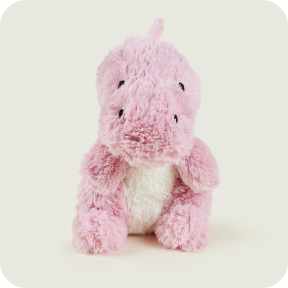 Meet the adorable Warmies Plush Baby Dinosaur in Pink, the perfect snuggle buddy for kids, providing warmth and comfort.