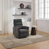 Waterville Electric Recliner Swivel & Glide Armchair Dark Grey life style  side view photo
