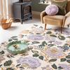 Laura Ashley Wendling Floral Rug Heather Purple lifestyle picture in the living room