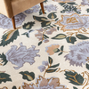 Laura Ashley Wendling Floral Rug Heather Purple close-up view picture of the rug color palettes