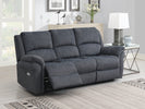 Wentworth 3 Seater Sofa Electric Recliner Grey life style picture