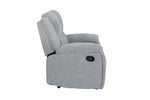 Weston 2 Seater Sofa Recliner Grey  side view picture