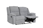 Weston 2 Seater Sofa Recliner Grey picture with reclined seat
