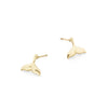 Whale Tail Stud Earrings Gold made in a minimalists design