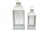 Metal Lantern Small White available in a lage size